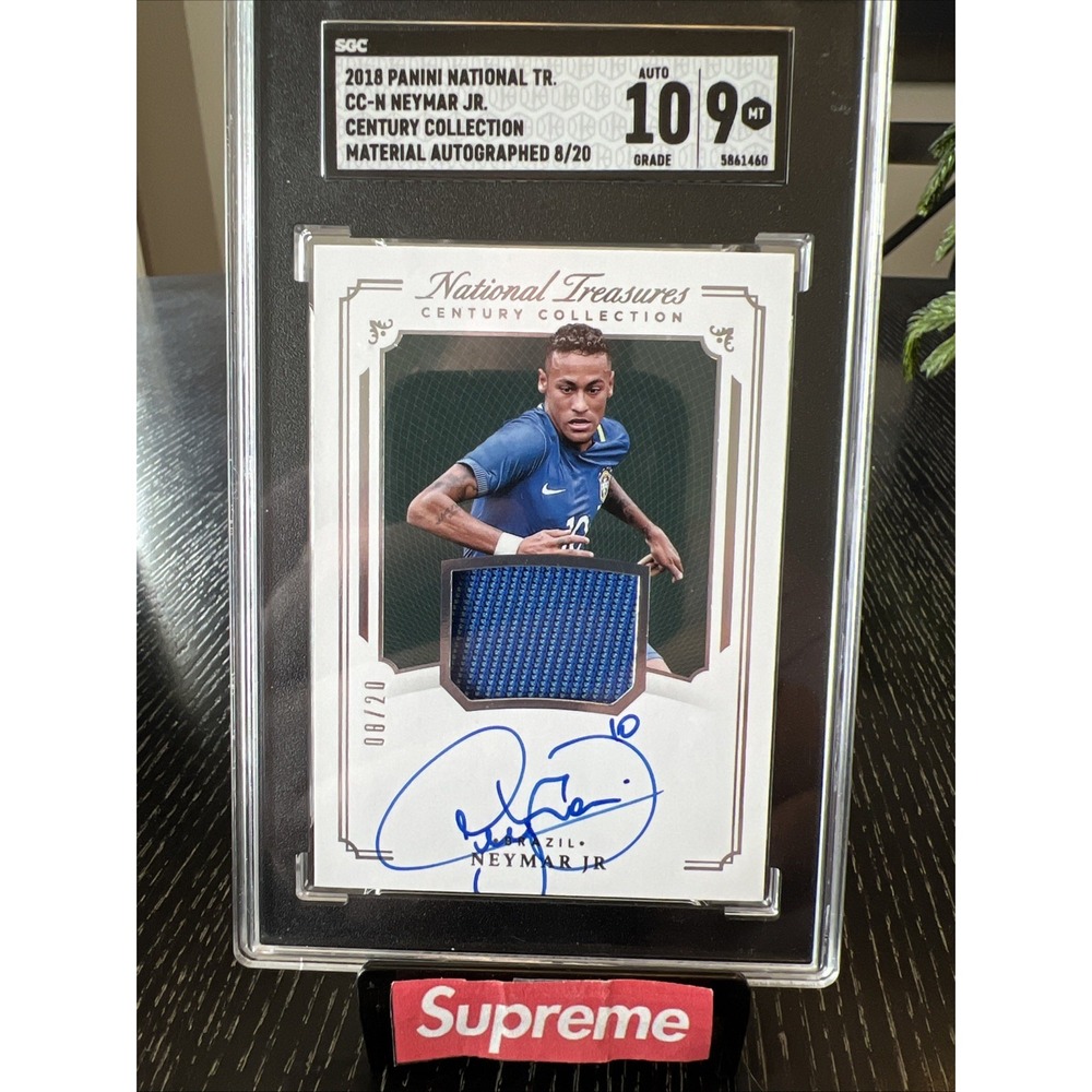 2018 Panini National Treasures Neymar Jr Auto Patch /20 Brazil SGC 9/10 CC-N